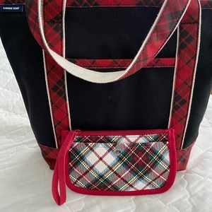 Brand new Lands End heavy duty tote bag with wristlet.